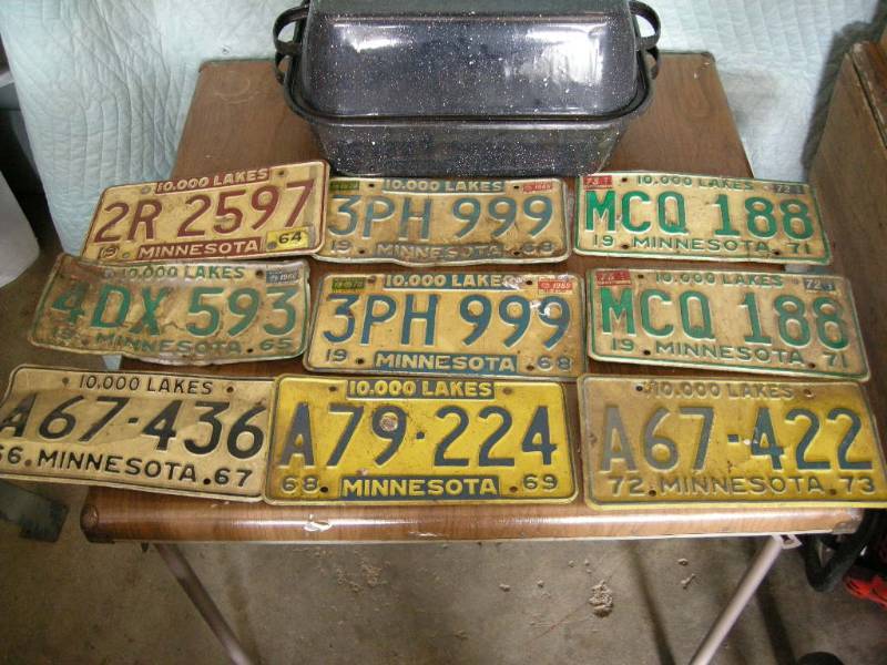 Vintage license plates