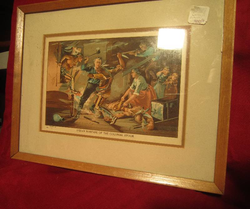 lot 296 image: Very Old - Indian Warfare of the Colonial Epoch 14 x 11