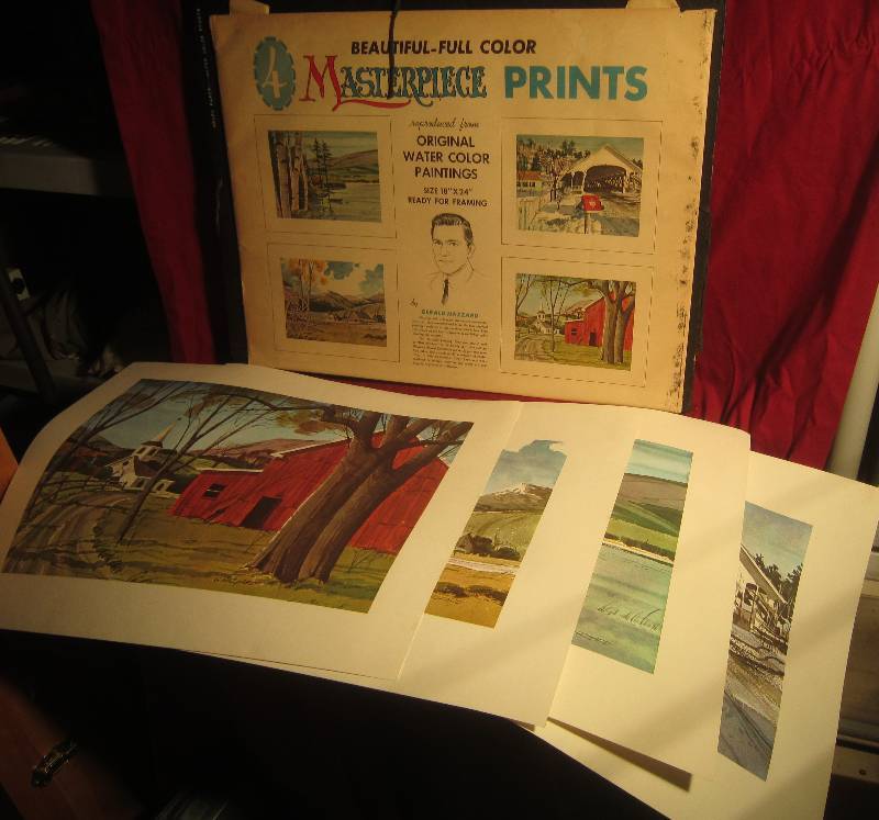 lot 300 image: Very Old Water Color Paintings Gerald Hazzard Set of 4