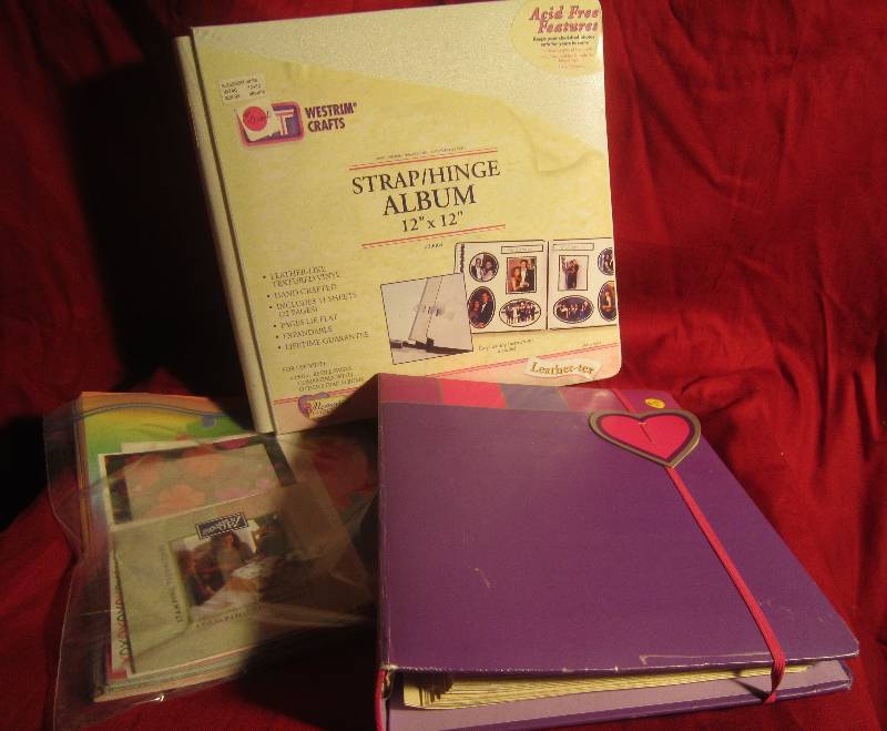 lot 301 image: New Creative Memories Album, Purple Photo Album and Lots Craft Paper