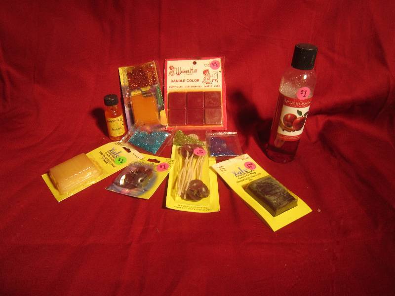 lot 317 image: Candle Making Supplies, Wicks, Colors, Scents, Glitter, Etc.