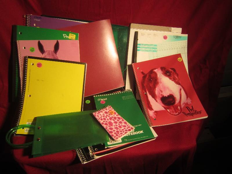 lot 345 image: Misc Lot of Spiral Notebooks, Notepads, Column Paper
