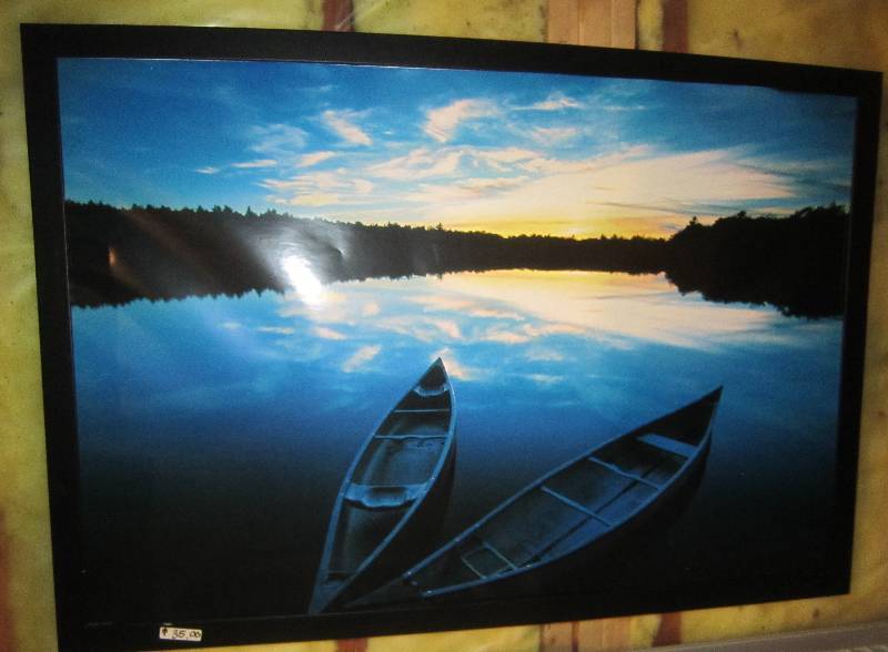 lot 352 image: Canoe picture 38 x 27 Very Calming Picture