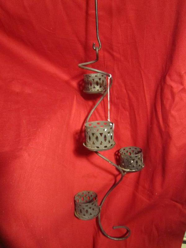 lot 377 image: Metal Hanging Votive Candleholder - Very Cool