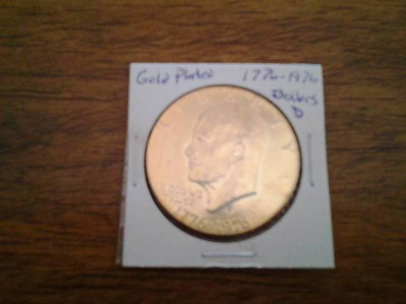 1976 Bi-Centenial Ike Dollar Gold Plated
