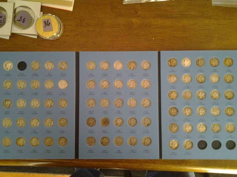 Full Set Of Mercury Dimes (Except 1916 D)