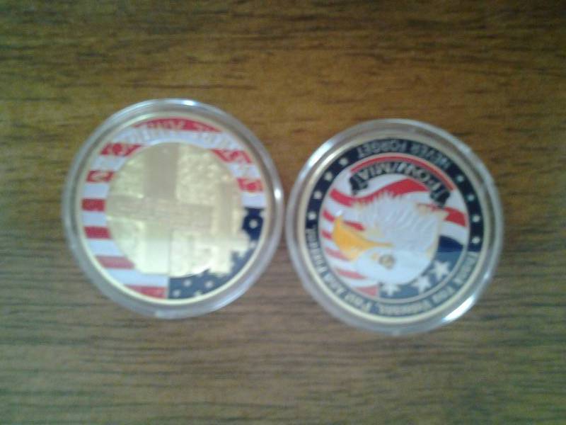 2 Gold Layered Portrait Comemmoratives MiaPow & Normandy Memorial No Guarantee Of Quantity Or Quality