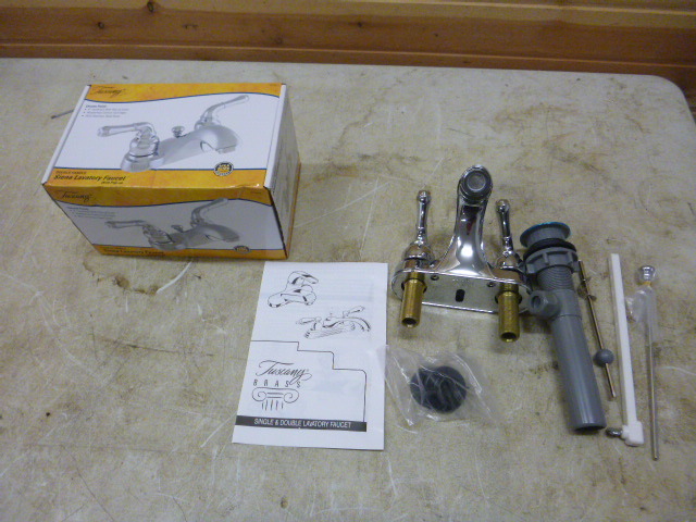 lot 130 image: Tuscany Double Handle Siena Lavatory Faucet