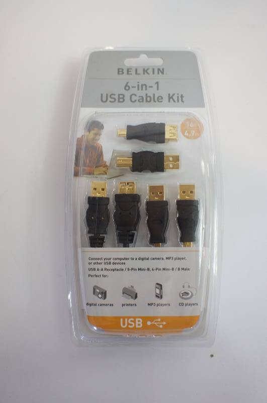 lot 16 image: Belkin 6-in-1 USB Cable Kit