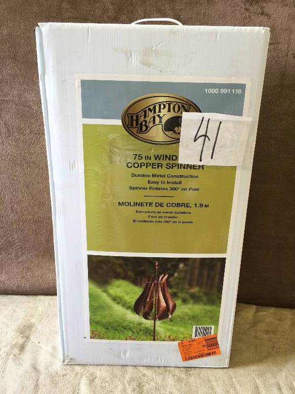 lot 41 image: Hampton Bay 75 in Wind Copper Spinner