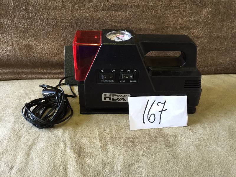 lot 167 image: HDX Multi Function  12V Inflator