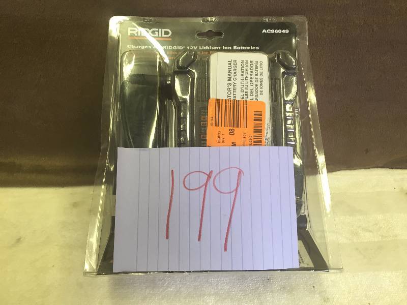 lot 199 image: Ridgid 12v Lithium -Ion Charger