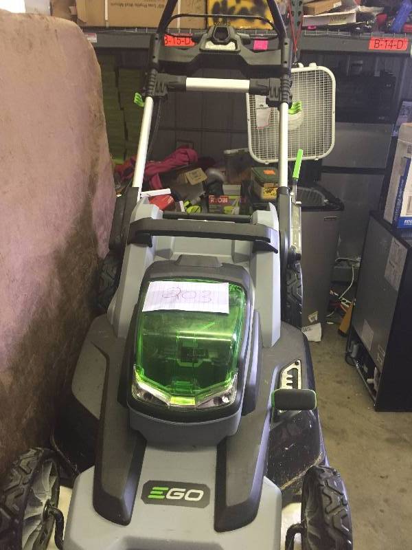 lot 203 image: Ego 56v Lawnmore- missing battery, charger and key