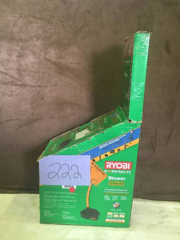 lot 222 image: Ryobi Blower Attachment used