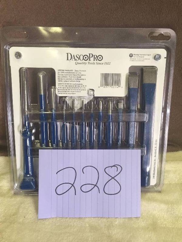 lot 228 image: Dasco Pro 12 PC Punch Set