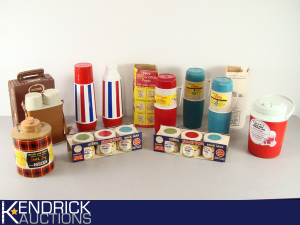lot 17 image: Large Lot of NEW Vintage Thermos BottlesJugs