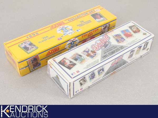 lot 19 image: 2 Factory Sealed Boxes of 1990-91 Collectible Baseball Cards