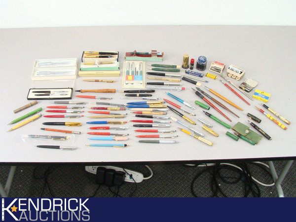 lot 21 image: Large Lot of Collectible Fountain and Ball Pens and Pencils