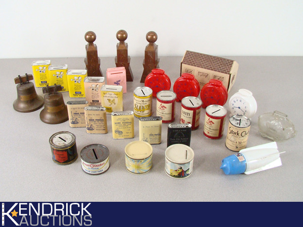 lot 27 image: Large Lot of Collectible Vintage Coin Banks