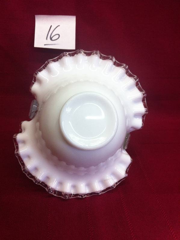 Fenton Silver Crest Handled Serving Dish
