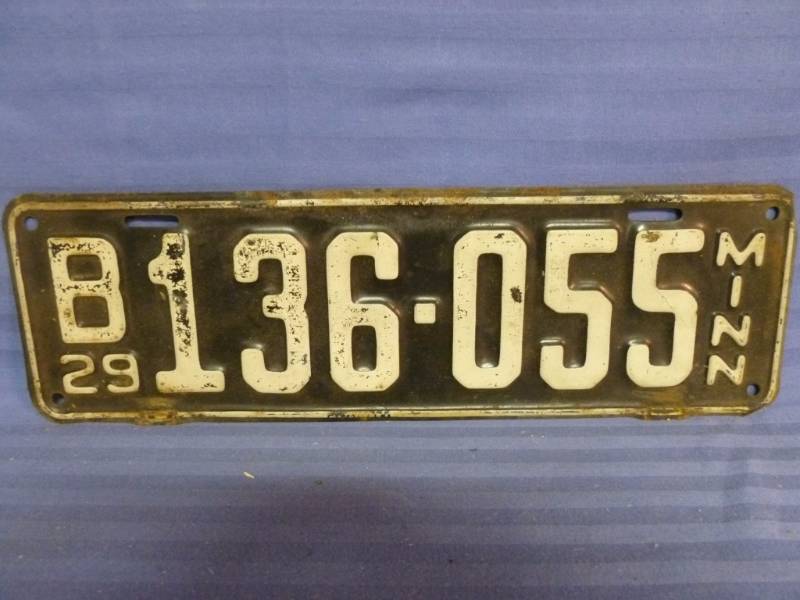 lot 55 image: Antique License Plate
