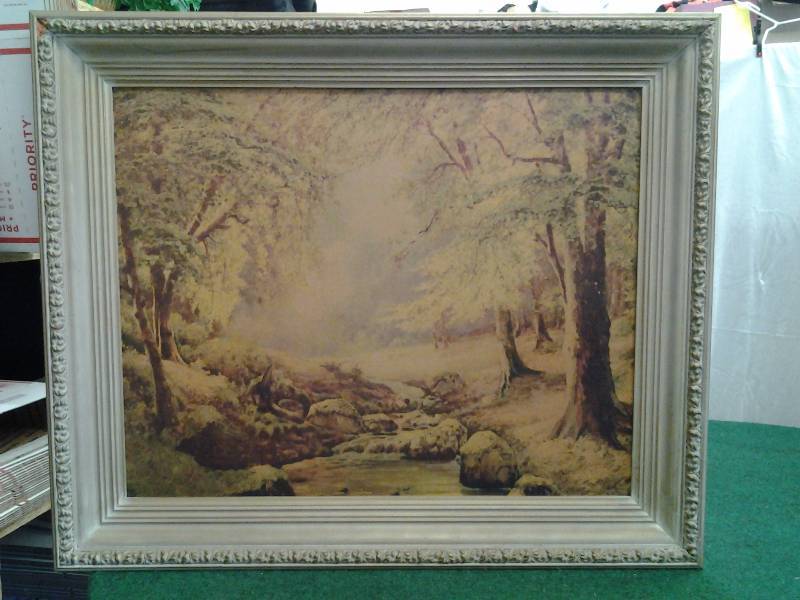 lot 7 image: Vintage Print - Woodland Brook