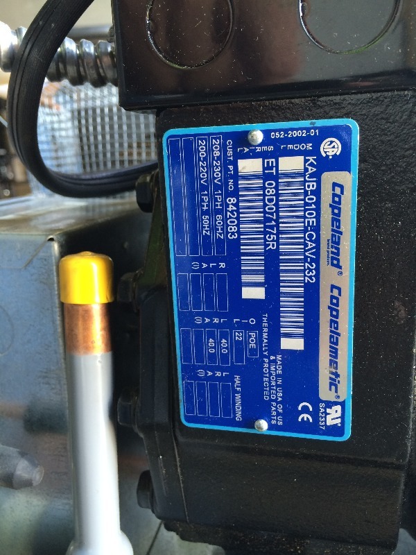 Refrigeration  Freezer Condensing Unit  - NEW-  R404A  208230v 1 phase   see pics for detailsspecs