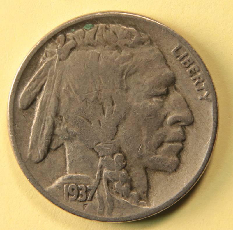 1937 D BUFFALO NICKEL VF