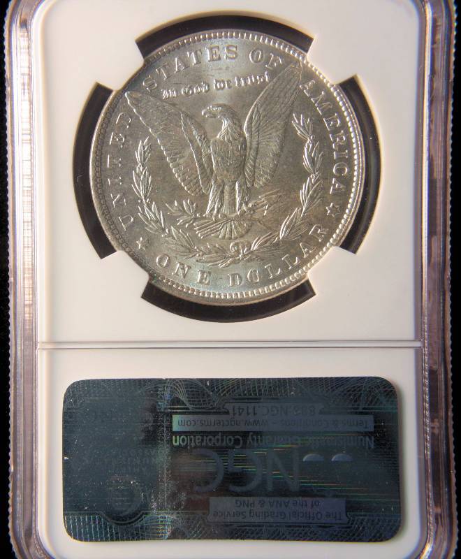 1887 MORGAN SILVER DOLLAR MS63 NGC