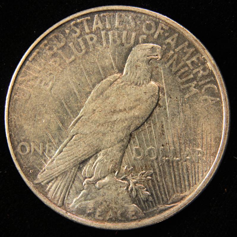 1922 D PEACE SILVER DOLLAR VF