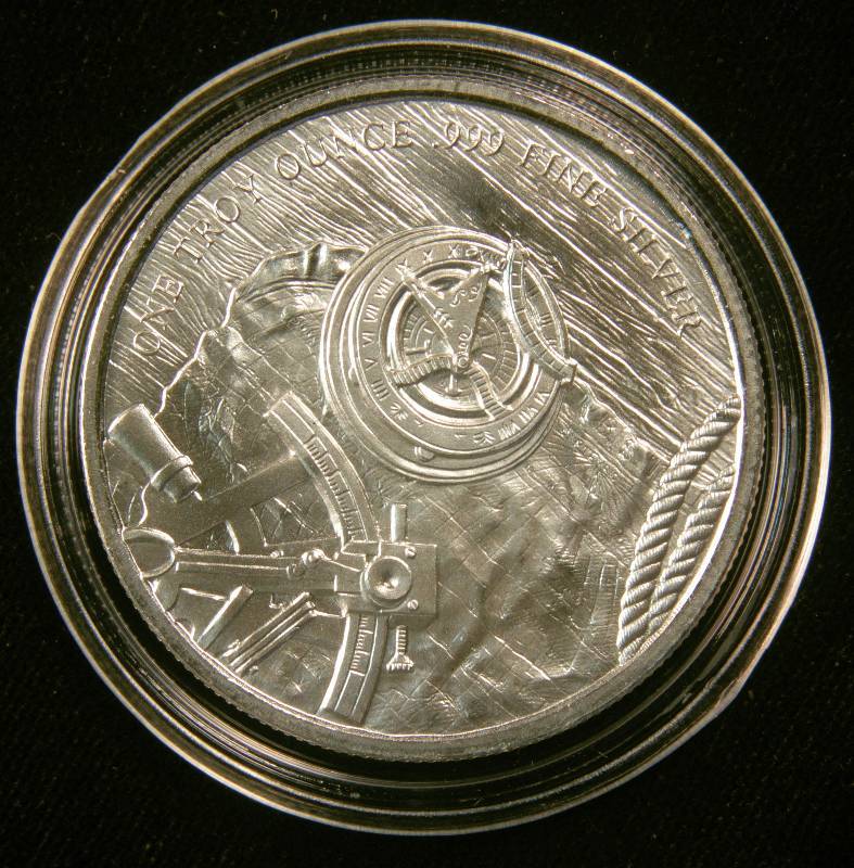 1 TROY Oz. .999 FINE SILVER ROUND PROSPECTOR IN AIRTITE CAPSULE