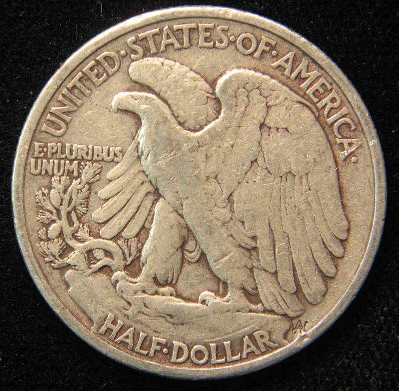 1939 WALKING LIBERTY SILVER HALF DOLLAR VF