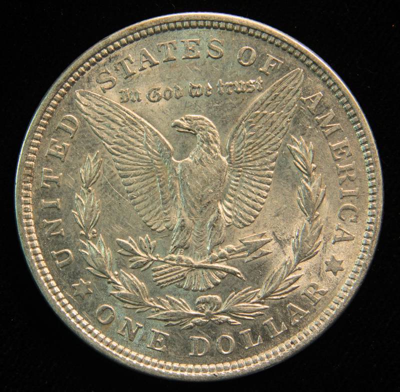 1921 MORGAN SILVER DOLLAR AU