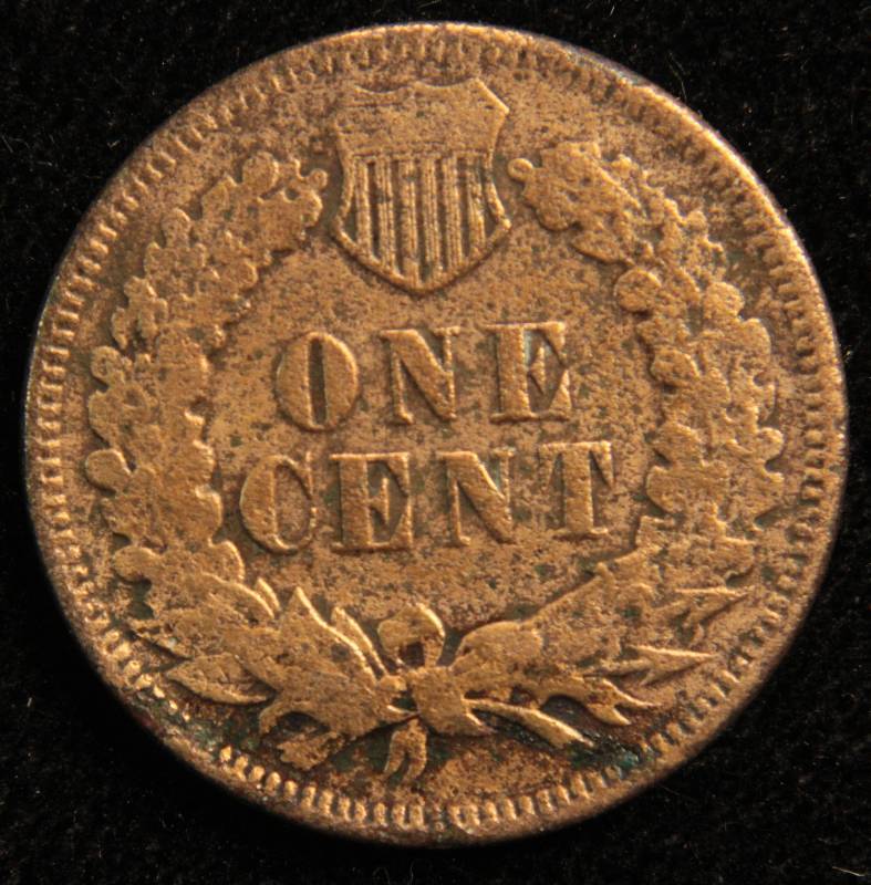 1874 INDIAN HEAD CENT VG DETAILS