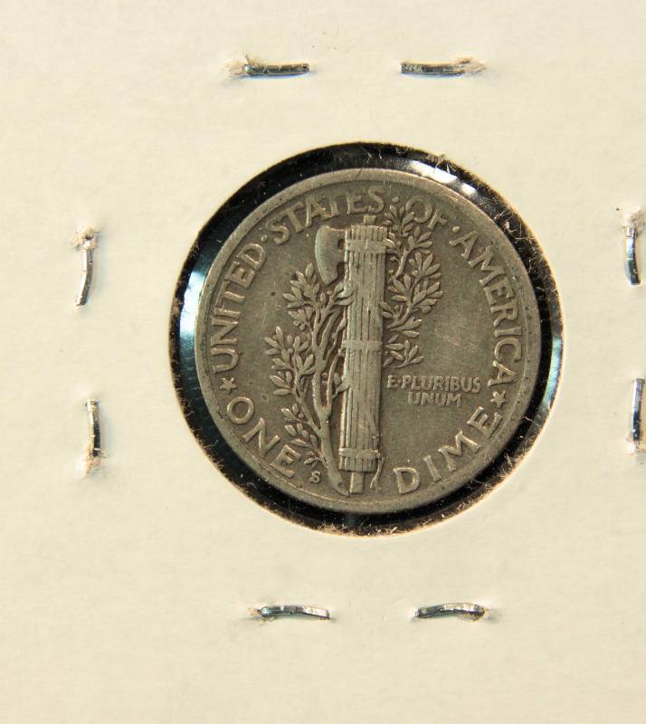 1940 S MERCURY SILVER DIME VF