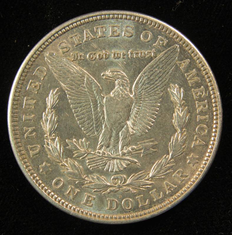 1921 D MORGAN SILVER DOLLAR AU