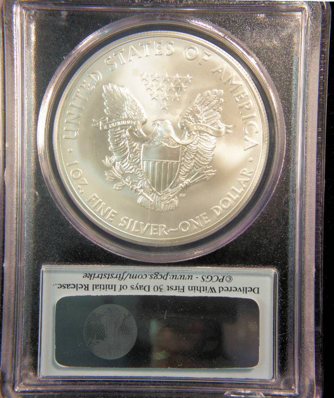 2013 S SILVER EAGLE .999 FINE SILVER PCGS MS 69 FIRST STRIKE