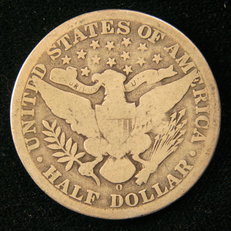 1907 O BARBER SILVER HALF DOLLAR