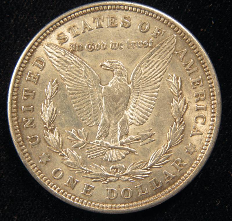 1921 D MORGAN SILVER DOLLAR XF