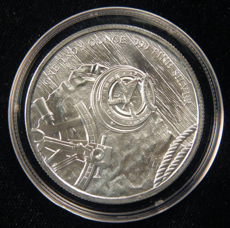 1 TROY Oz. .999 FINE SILVER ROUND PROSPECTOR IN AIRTITE CAPSULE