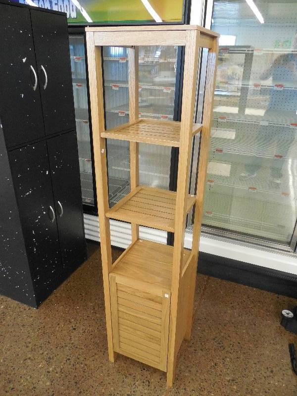 Tower Cabinet in Oak Finish
