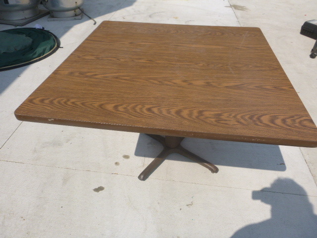 lot 35 image: Square Table on Pedestal