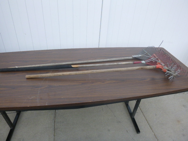 lot 41 image: 2 Yard Rakes and Garden Weasel