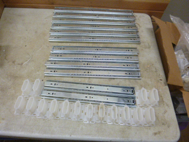lot 81 image: 12 Side-Mount Drawer Slides with Stops
