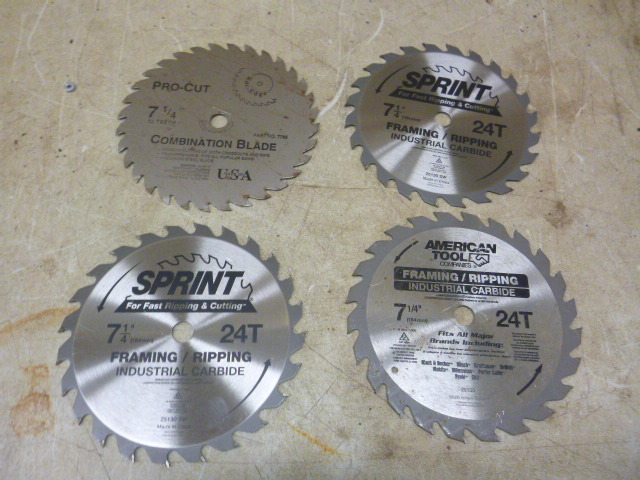 lot 172 image: 4 Circular Saw Blades