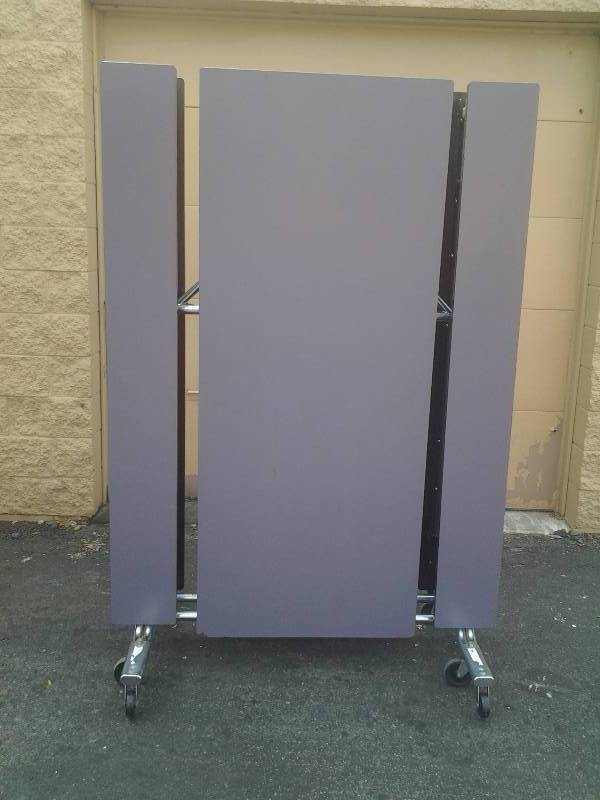 12 Ft Fold Down Lunch Room Table On Wheels