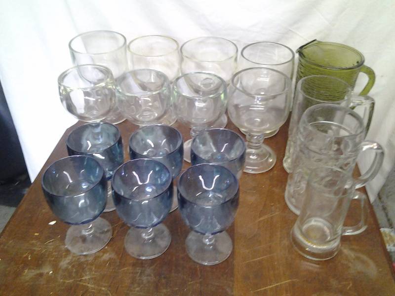 Assorted Glass Stemware & Mugs