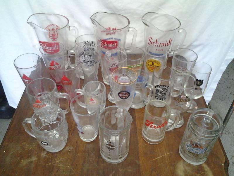 Beer Glasses, Mugs, Pitchers