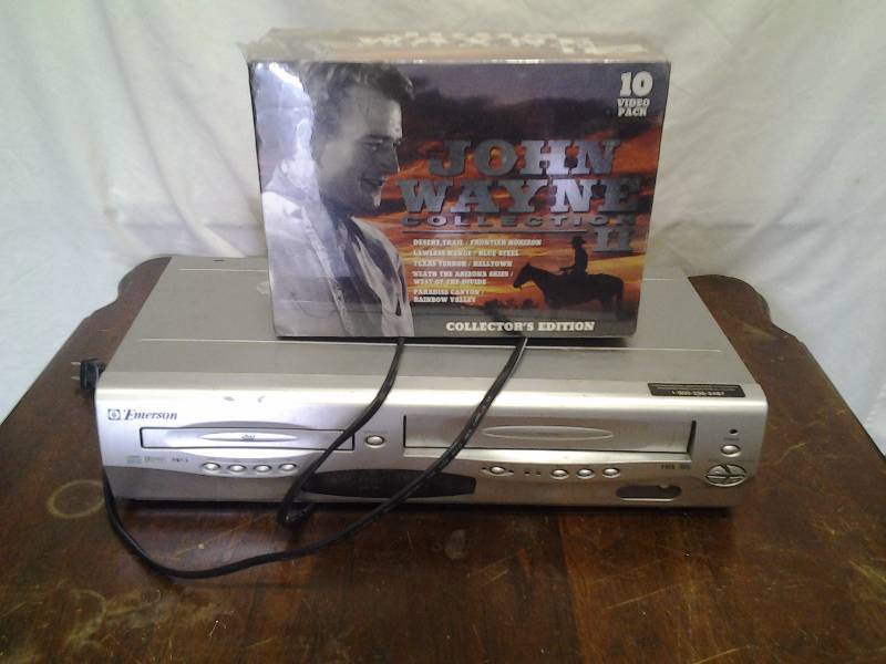 Emerson DVDVCR, John Wayne VHS Collector Pack