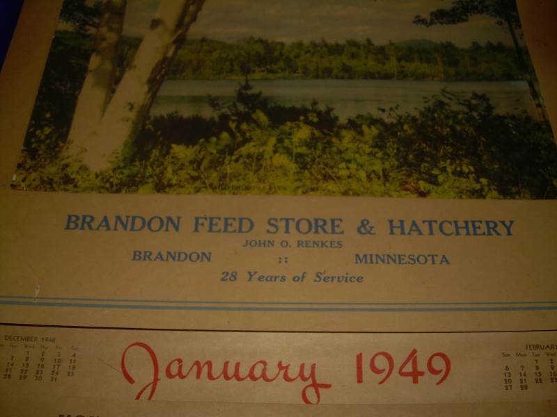 Vintage calender 1949